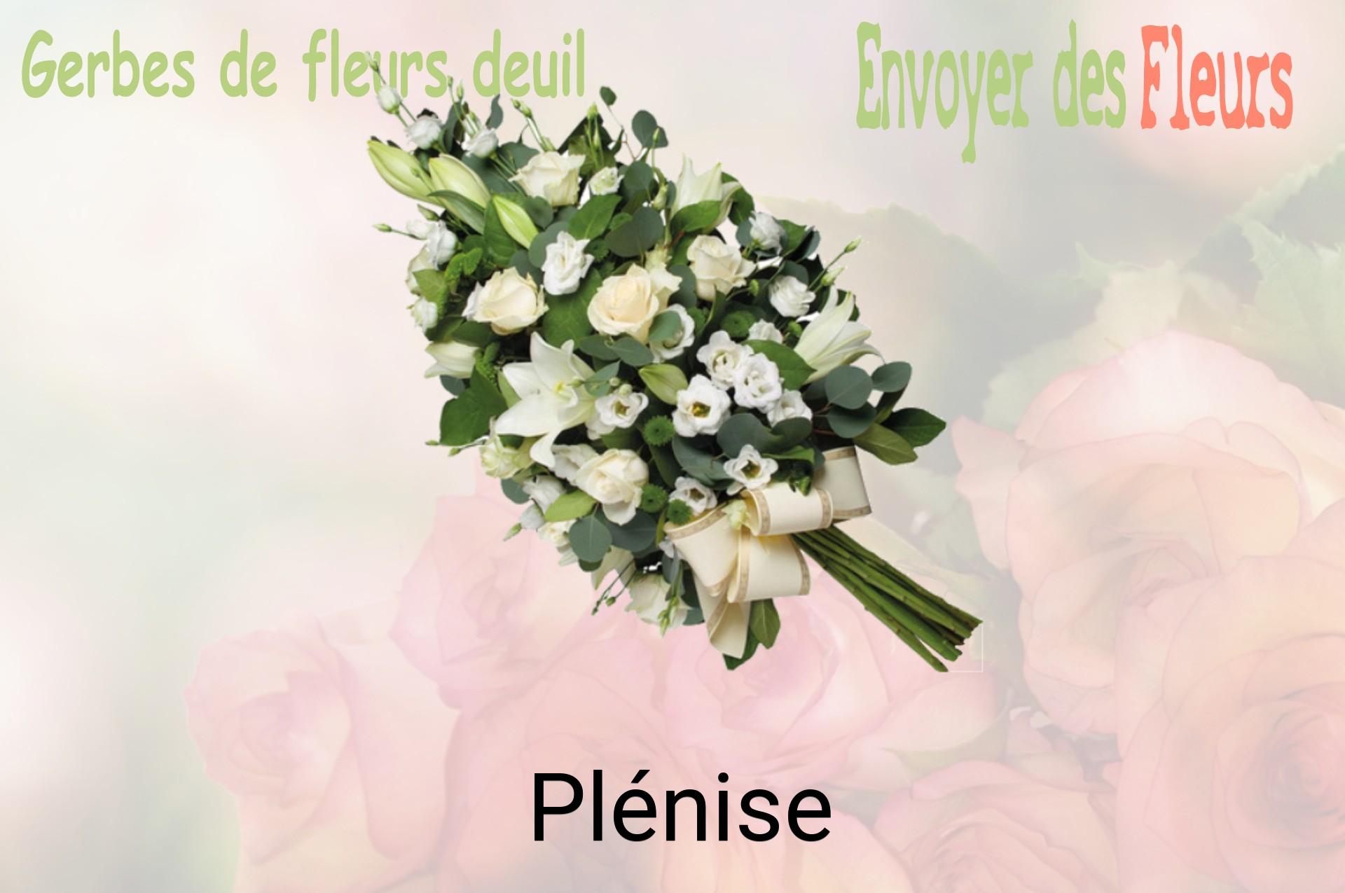 Gerbe de fleurs de deuil livrée à Plénise